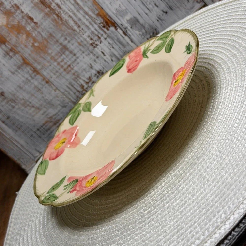 Franciscan Desert Rose Soup Pasta Bowl Scalloped Hand Decorated USA Lot of 4